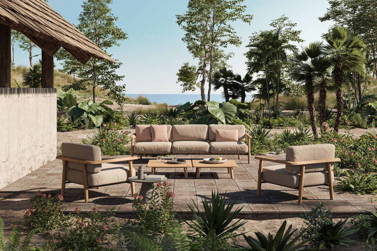 Royal Botania Mambo Lounge Outdoor Sofa aus Teakholz